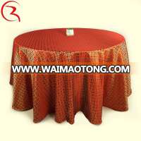 Hot new products banquet taffeta wrinkle table cloth with good quality